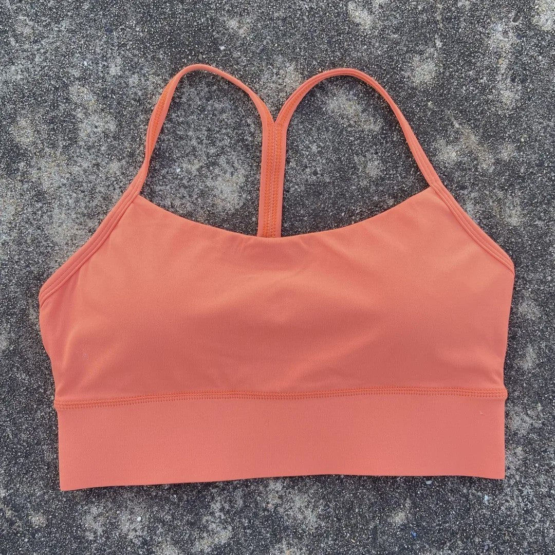 Sportieve Seamless BH Top met Y-Rug en Afneembare Pads - Comfortabel voor Yoga, Fitness & Training