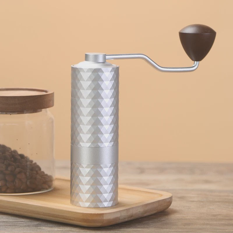 Professionele Handmatige Koffiemolen - CNC Roestvrij Staal, Diamant Verstelbaar