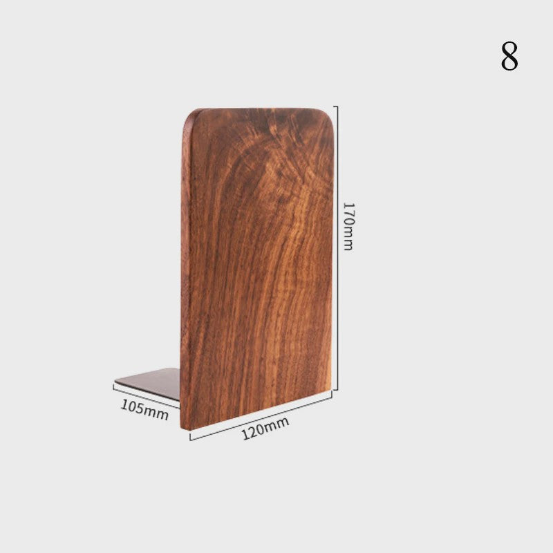 Stijlvolle Houten Boekensteunen - Bureau Organizer & Boekhouder voor Thuis en Kantoor