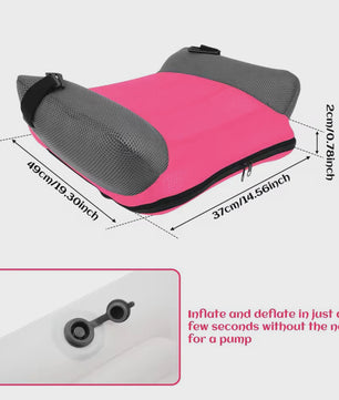 Opblaasbare Booster Stoel - Verstelbaar Comfort voor Auto, Kantoor & Reizen