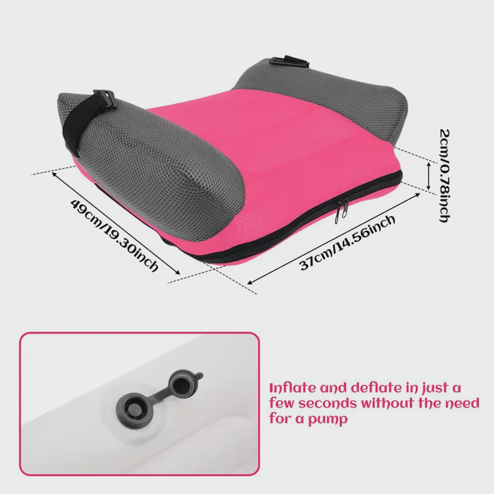 Opblaasbare Booster Stoel - Verstelbaar Comfort voor Auto, Kantoor & Reizen
