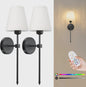 Draadloze Wandlamp met Afneembare Batterijlamp en Afstandsbediening - 15 Kleuren