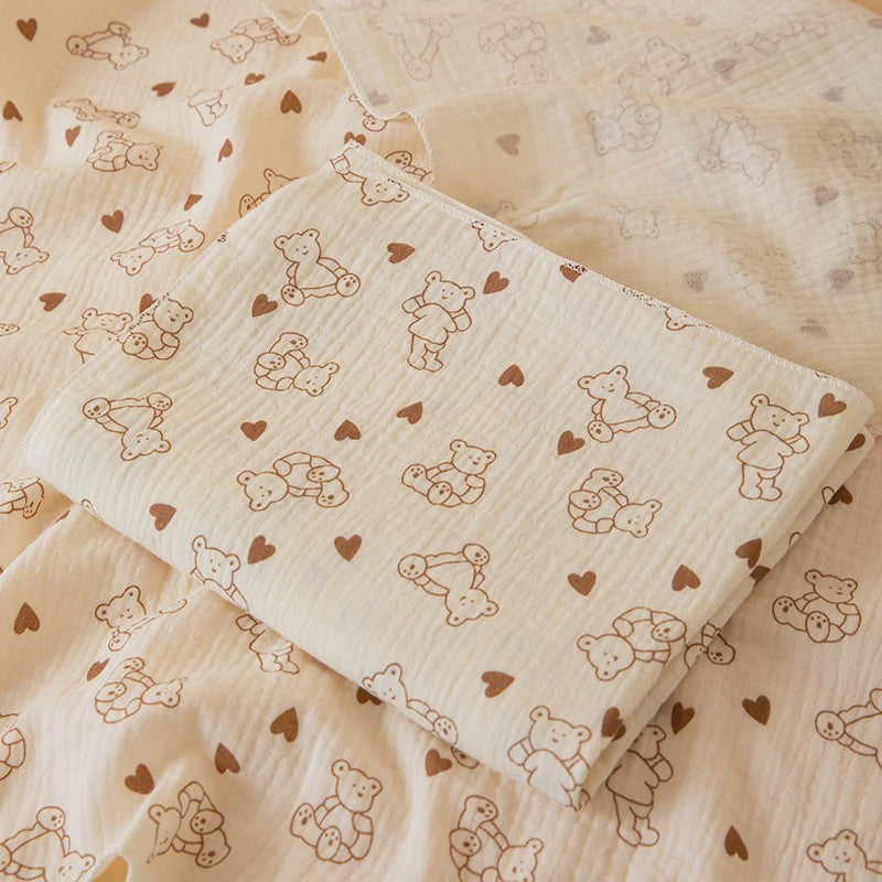 Dubbellaagse Baby Swaddle Deken - Zacht, Ademend & Multifunctioneel met Schattige Patronen