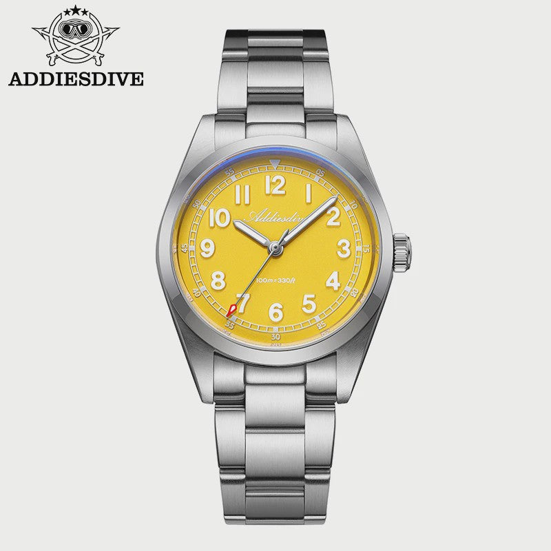 ADDIESDIVE Luxe Heren Quartz Horloge - 100m Waterdicht, Saffierglas & BGW9 Lume (AD2521)