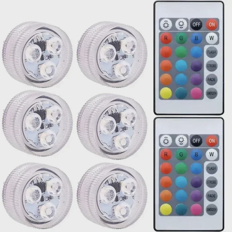 Waterdichte Onderwater LED Verlichting RGB met Afstandsbediening - Kleurveranderend, Batterijgevoed