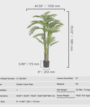 Kunstpalmboom 120-180 cm - Onderhoudsvriendelijk & Anti-omval Bescherming