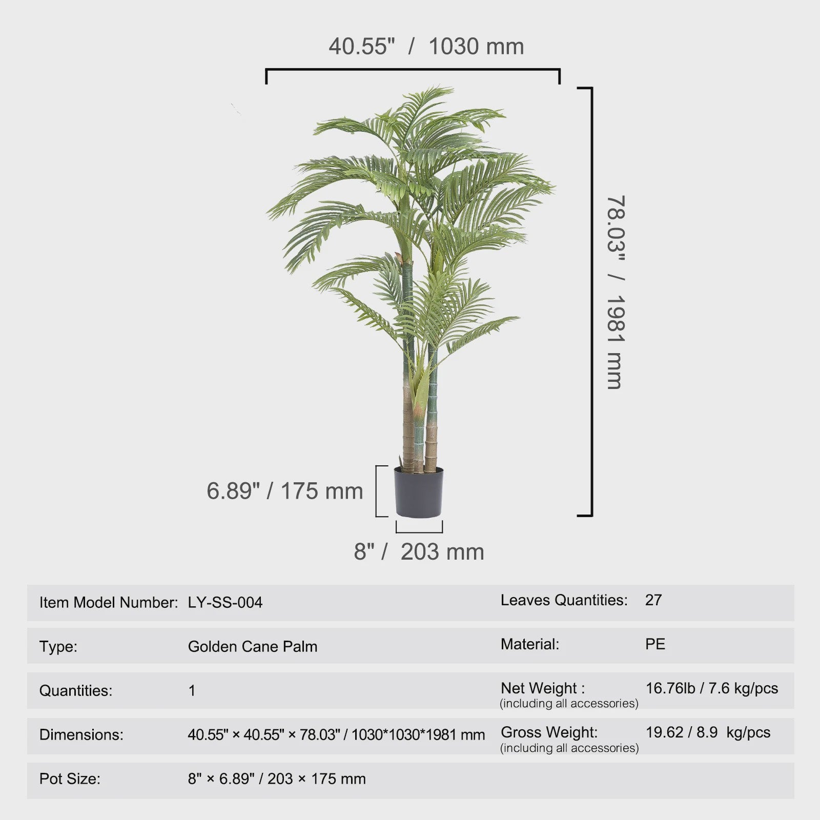 Kunstpalmboom 120-180 cm - Onderhoudsvriendelijk & Anti-omval Bescherming