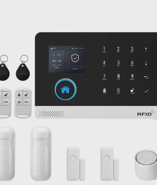 Slim Beveiligingssysteem voor Thuis: WIFI/GSM Alarm met Deur- en Bewegingssensoren, Tuya & Alexa Compatibel
