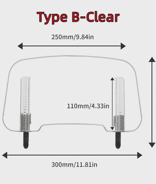 Universele Motor Windscherm Verlenging - Verstelbare Winddeflector voor BMW R1250GS, Honda, Suzuki