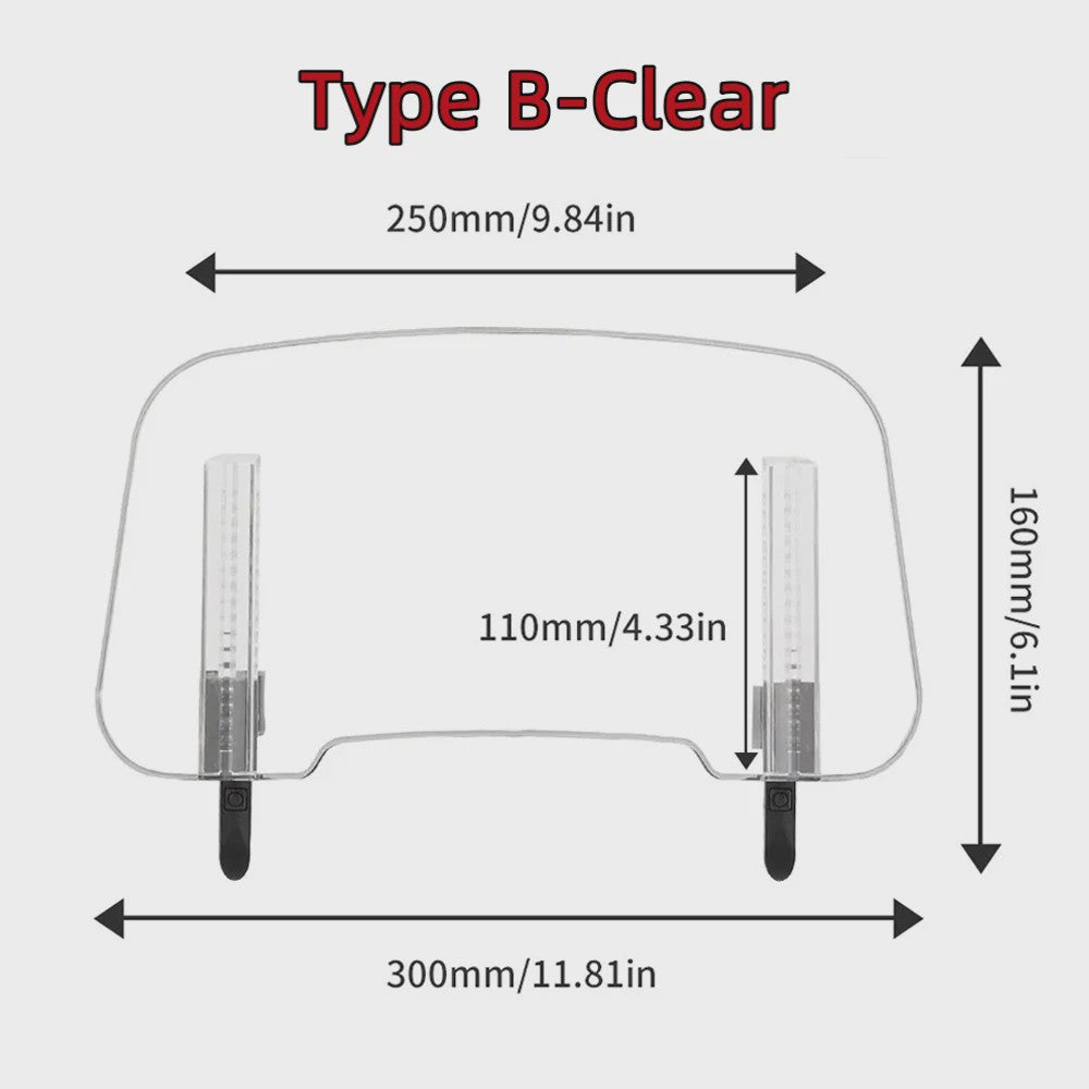Universele Motor Windscherm Verlenging - Verstelbare Winddeflector voor BMW R1250GS, Honda, Suzuki