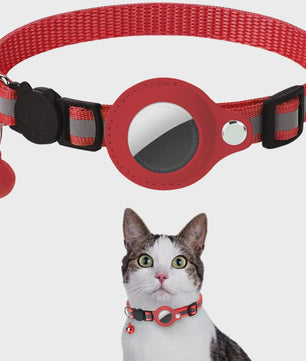 Veiligheids Halsband voor Katten met AirTag Houder - Verstelbaar, Reflecterend & Waterdicht