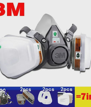 3M 6200 Herbruikbaar Halfmasker Gasmasker voor Verf, Chemicaliën en Stof