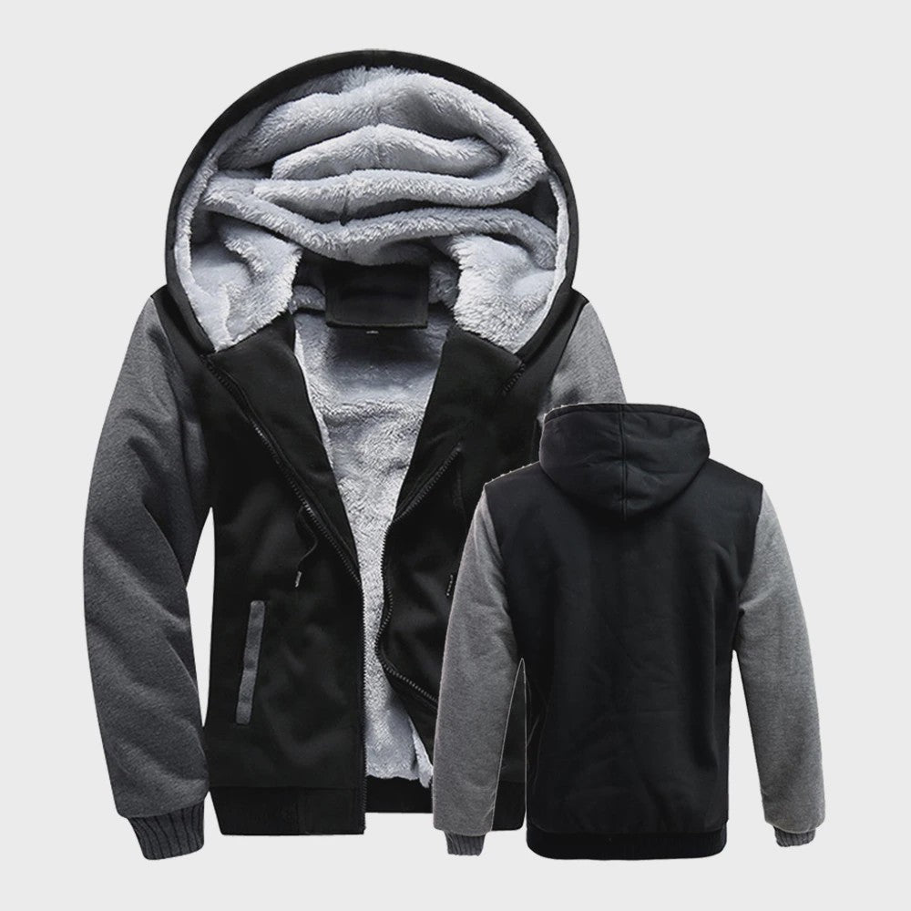 Warme Heren Winterjas met Fleece Voering en Capuchon - Casual Sportief Buitenjack