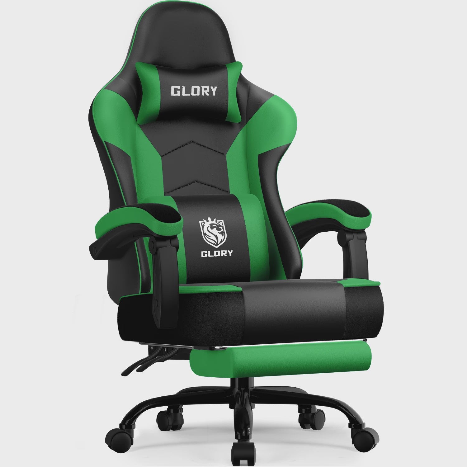 Ergonomische Gaming Stoel met Verstelbare Rugleuning, Lendensteun en Voetensteun - Max 150kg