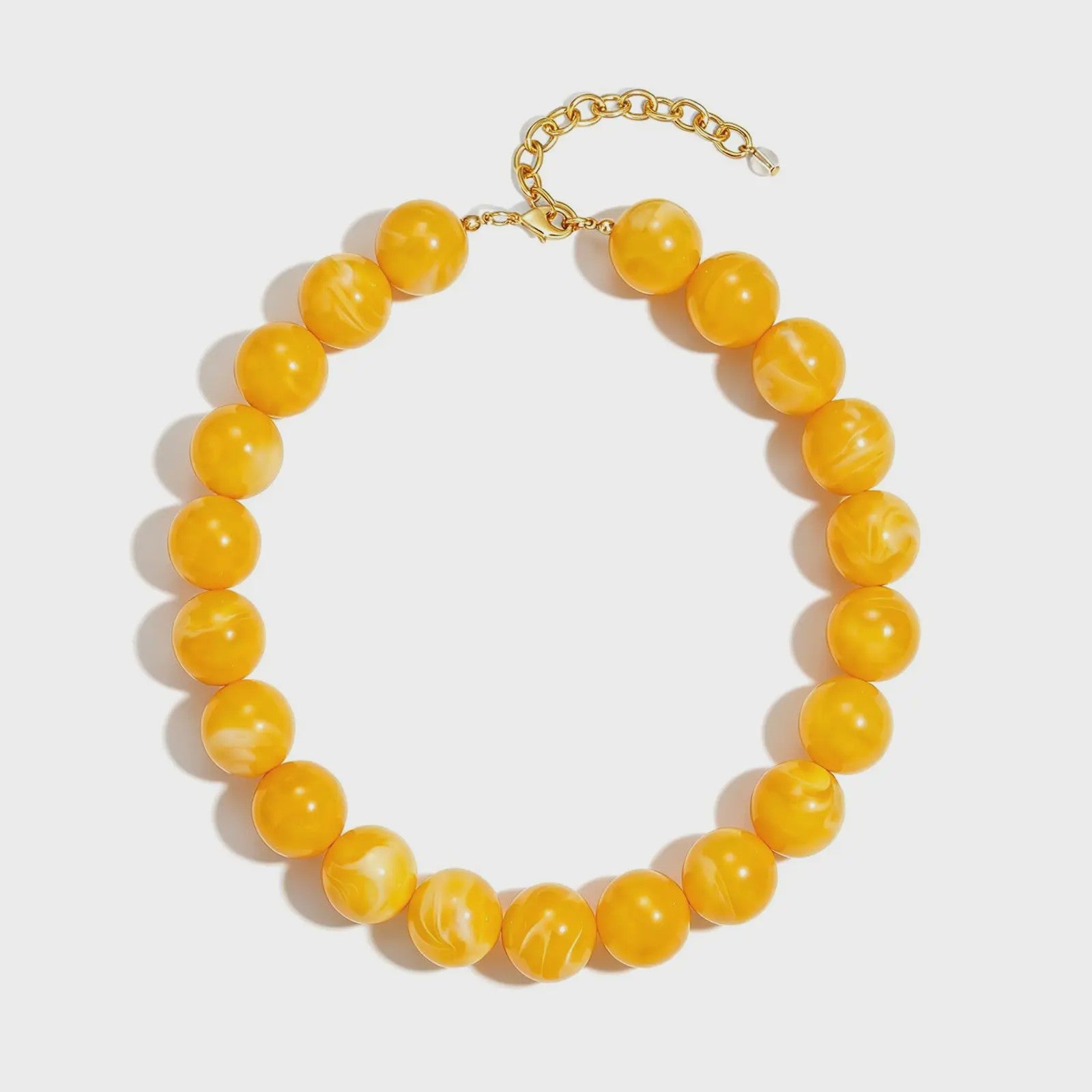 Bohemian Resin Kralen Ketting - Statement Choker met Dubbele Kleuren