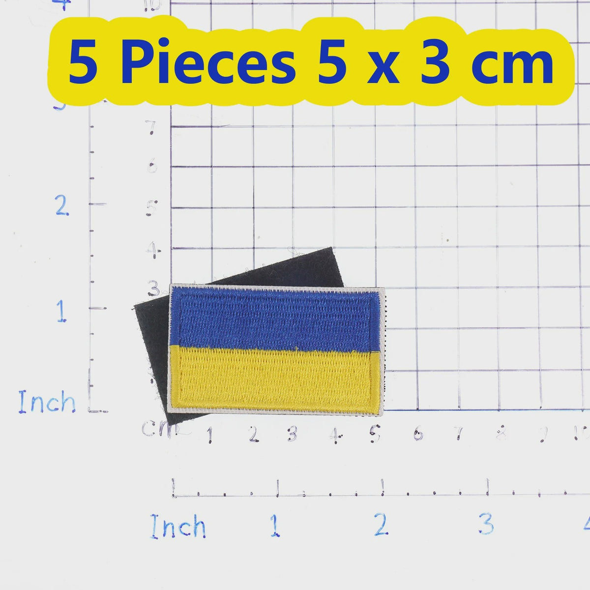 Oekraïne Vlag Patch met Klittenband - Geborduurde Kleding Applicatie