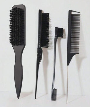 Professionele Haarborstel Set: Voor Sleeke Kapsels, Glad Maken van Baby Hairs & Touperen