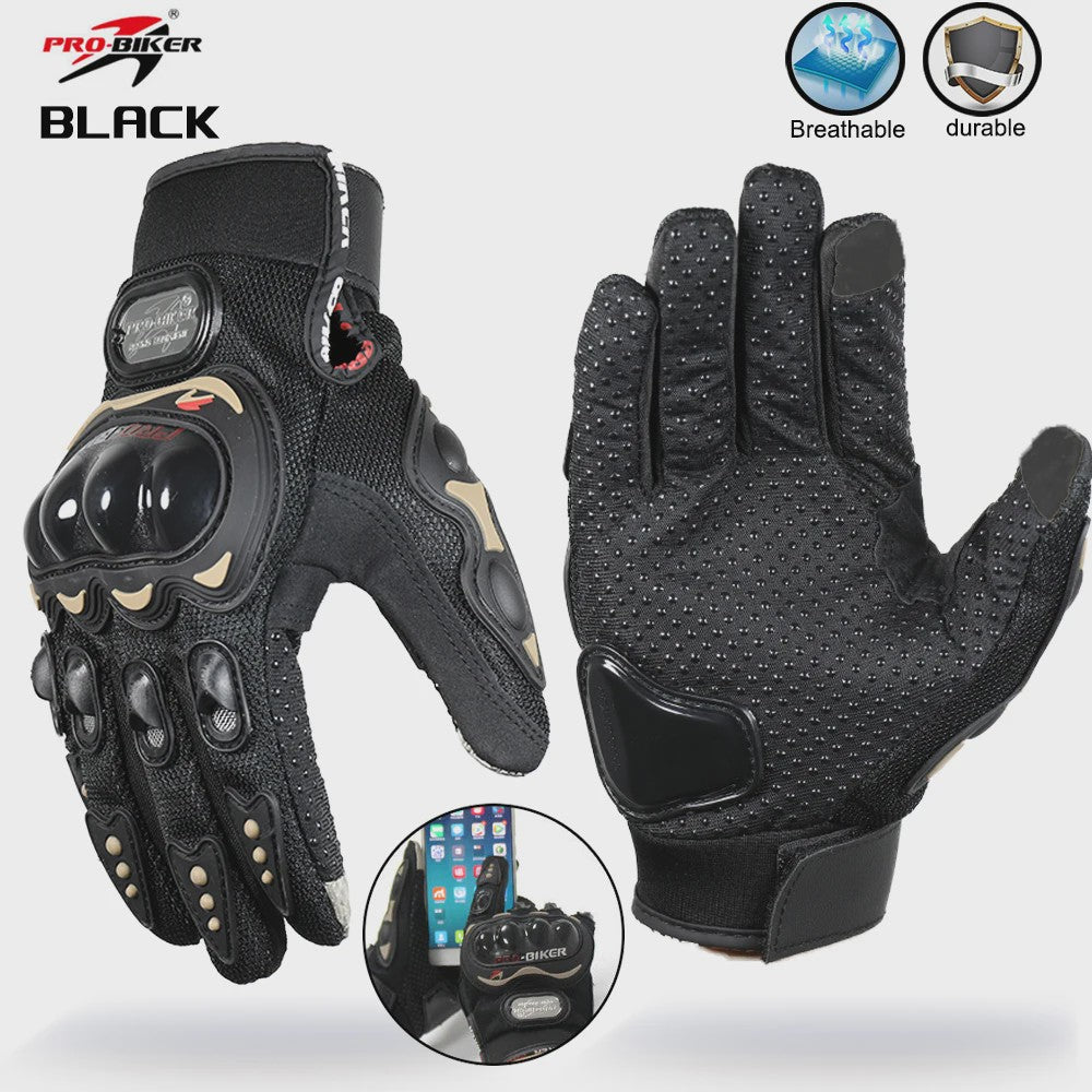 Pro-Biker Motorhandschoenen: Volledige Vinger, Anti-slip & Ademend voor Race & Fietsen