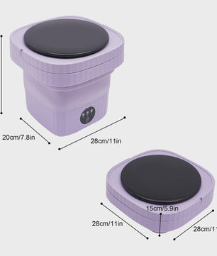 Opvouwbare Mini Wasmachine - Draagbare Compacte Washer met 3 standen voor Ondergoed, Babykleding & Reizen