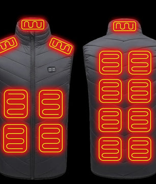 Unisex Verwarmd Vest met 21 Graphene Zones - USB Oplaadbaar voor Sport & Outdoor