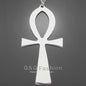 Vintage Egyptische Ankh Kruis Ketting - Grote Hanger met Lange Ketting