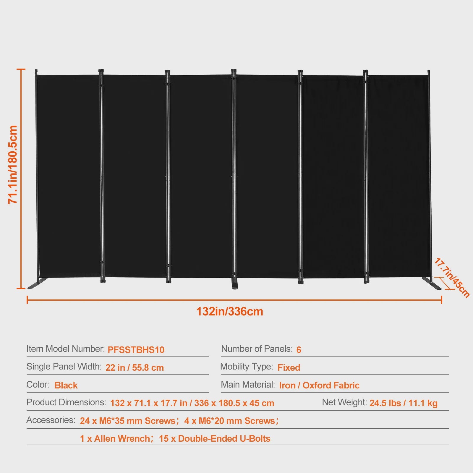 Modulair Kamerscherm 3/4/6 Panelen - Flexibele Afscheiding voor Kantoor, Slaapkamer, Hotel