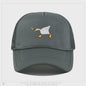 Unieke Geborduurde Baseball Cap met Gans Patroon - Casual Stadsstijl