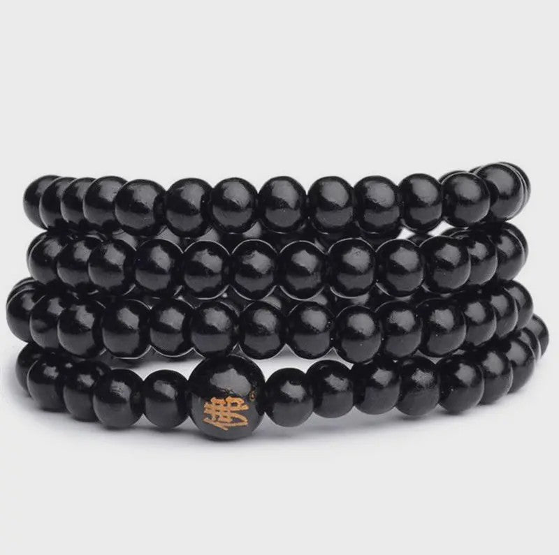 Natuurlijke Sandelhout Gebedskralen Armband - 108 Kralen voor Meditatie & Mannen/Vrouwen