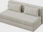 2-in-1 Fluweel Slaapbank - Comfortabele 2-zits Bank met Afneembare Hoes