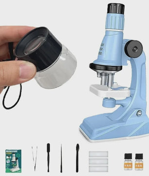Kinderen Microscoop Set 200x-1200x Vergroting met LED Licht - STEM Educatief Speelgoed