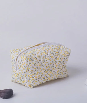 Gewatteerde Make-uptas met Bloemenprint - Ruime Toilettas en Opbergorganizer voor Reizen