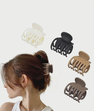 Set van 3 of 12 Matte Mini Klipjes voor Dun Haar - 4 cm - Antislip Haaraccessoires