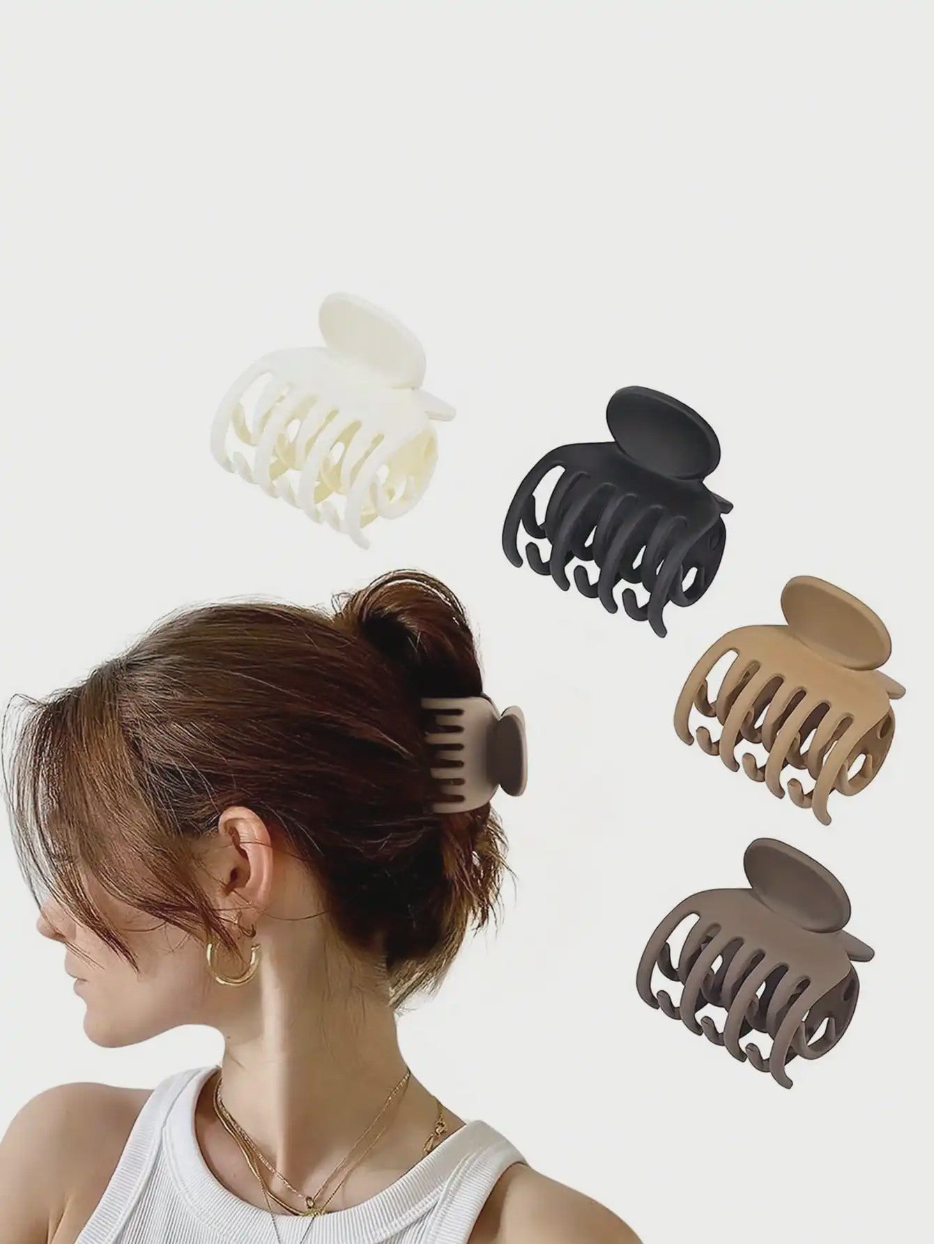 Set van 3 of 12 Matte Mini Klipjes voor Dun Haar - 4 cm - Antislip Haaraccessoires