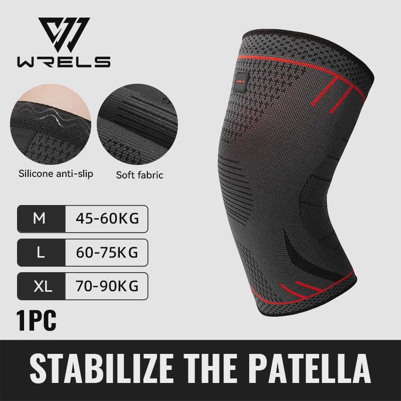 WRELS Compressie Kniebrace - Ademend, Anti-slip, Sport & Pijnverlichting