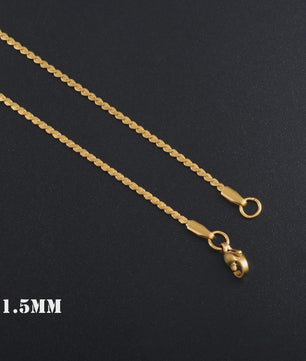 Fijne Roestvrij Stalen Ketting - Hoge Glans Mode Sieraden in 0.8mm, 1.1mm & 1.5mm Dikte