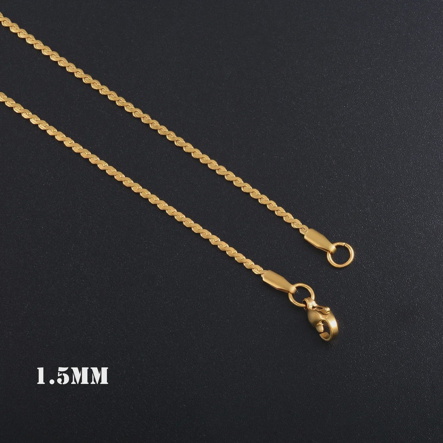 Fijne Roestvrij Stalen Ketting - Hoge Glans Mode Sieraden in 0.8mm, 1.1mm & 1.5mm Dikte