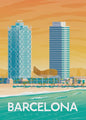 Nordic Canvas Poster: Kleurrijke Reisposters van Europese Steden - Parijs, Nice, Monaco