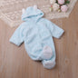 Schattige Baby Romper met Berenoren - Winter Jumpsuit voor Jongens & Meisjes