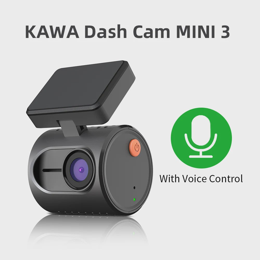 KAWA MINI 3 Dashcam: 2K QHD, Spraakbesturing, WiFi & Nachtzicht