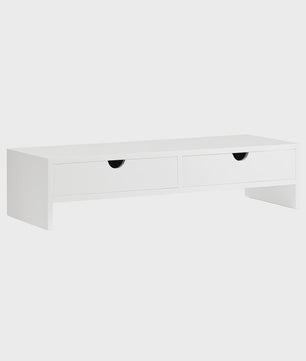 Monitorstandaard met 2 Lades - Bureau Organizer - Verhoogt uw Scherm - 47x11x18cm