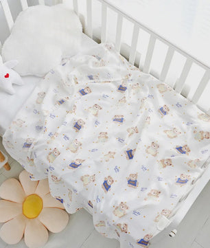 Dubbellaags Bamboe Katoen Muslin Baby Dekentje - Ademend en Multifunctioneel