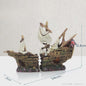 Uniek Scheepswrak Aquarium Decoratie - Verzonken Piratenschip Vistank Ornament