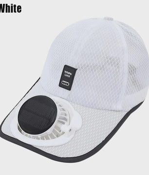 Ventilator Pet met Zonne-energie en USB Opladen - Koel en UV-beschermend voor Zomerse Outdoor Activiteiten