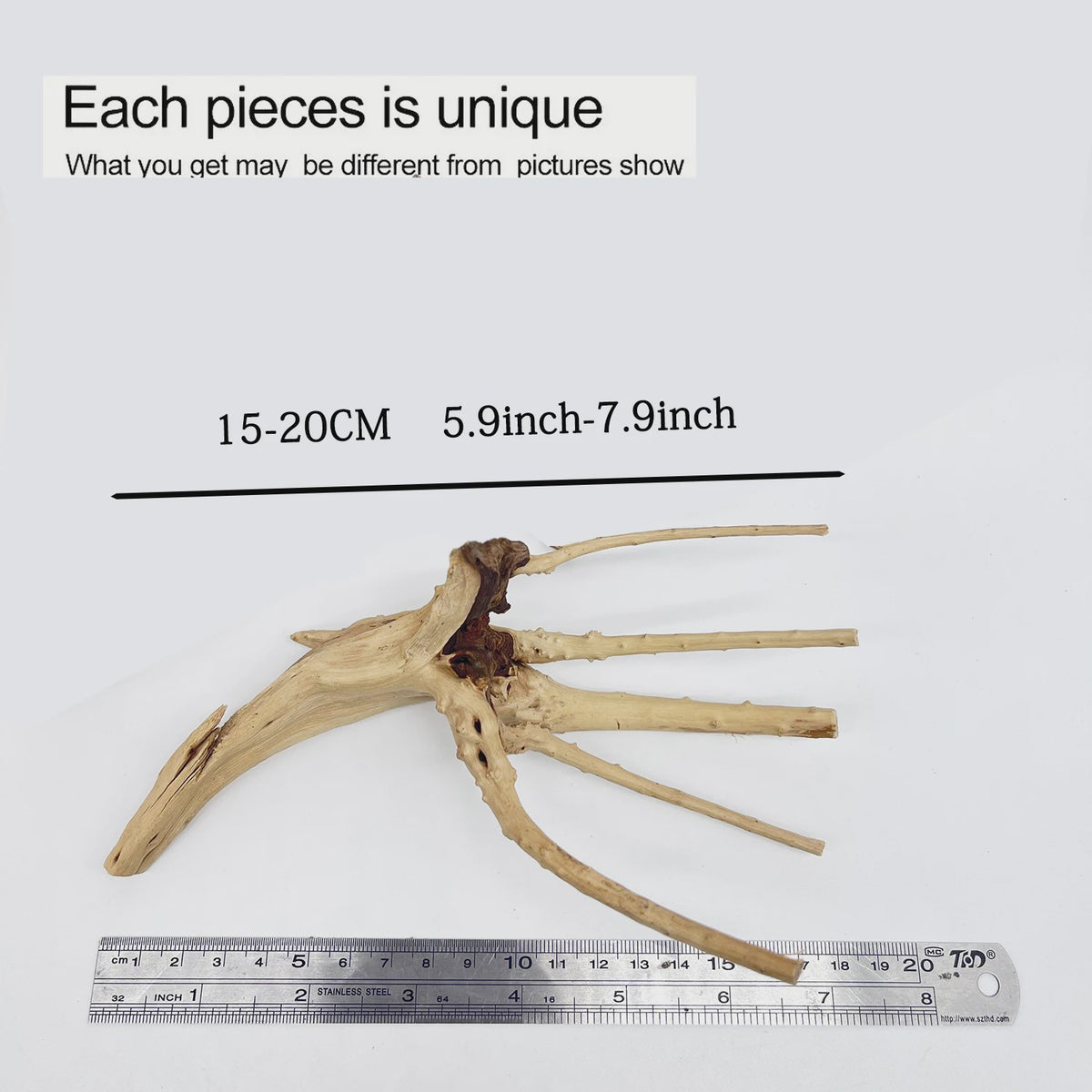 Uniek Drijfhout Decoratie voor Aquarium en Terrarium - Natuurlijke Wortelstructuren (7-26cm)