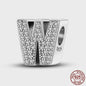 925 Sterling Zilver Letter Bedels A-Z met Zirkonia - Personaliseer je Armband