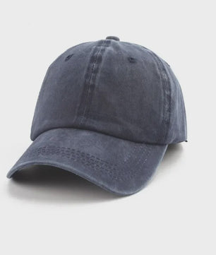 Vintage Washed Denim Baseball Cap - Unisex Snapback Hoed