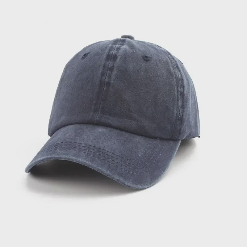 Vintage Washed Denim Baseball Cap - Unisex Snapback Hoed