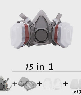 Industrieel Halfgelaatsmasker met Goggles en Filters voor Verf, Chemische Dampen en Stof
