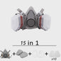 Industrieel Halfgelaatsmasker met Goggles en Filters voor Verf, Chemische Dampen en Stof