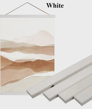 Magnetische Poster Hanger Frame van Teak Hout (21-50cm) - Wanddecoratie Ophangsysteem